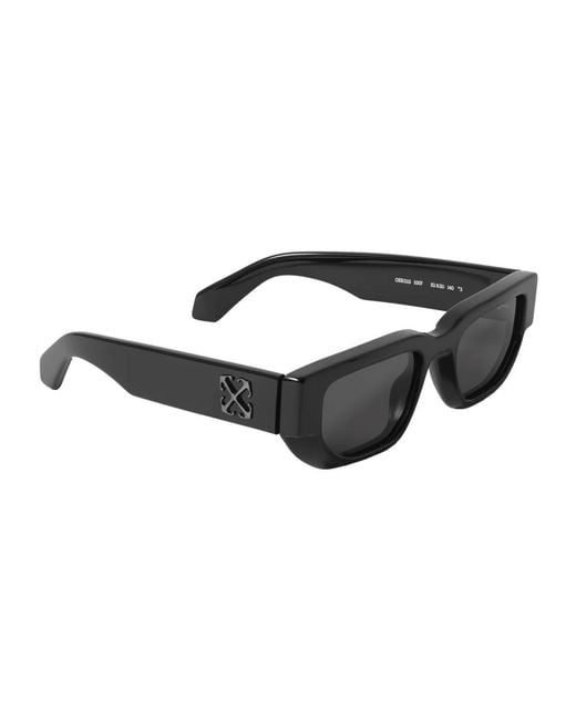 Off-White c/o Virgil Abloh Quadratische schwarze sonnenbrille mit grauen gläsern in Black für Herren