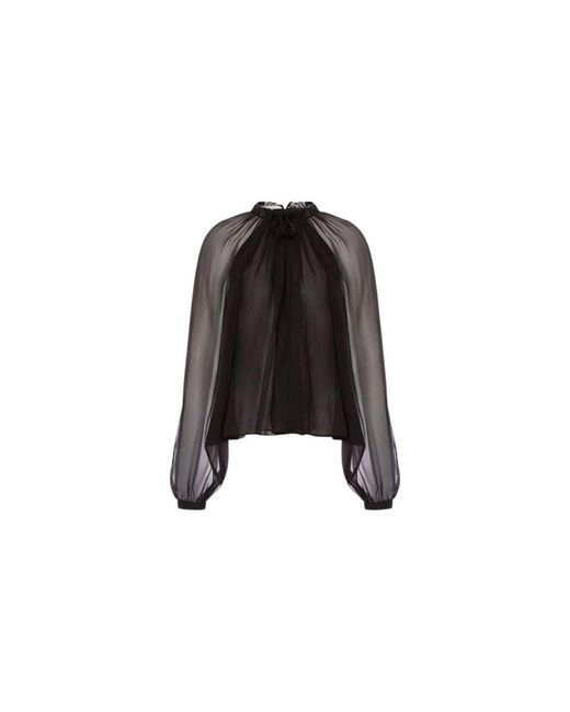 Alberta Ferretti Black Blouses