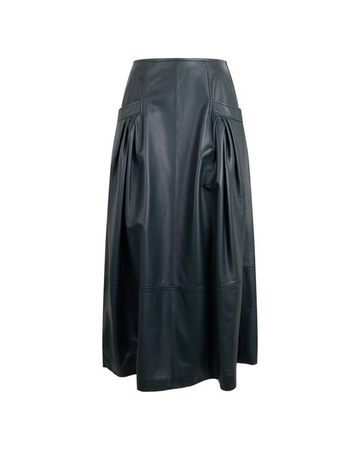 Alberta Ferretti Gray Leather Skirts