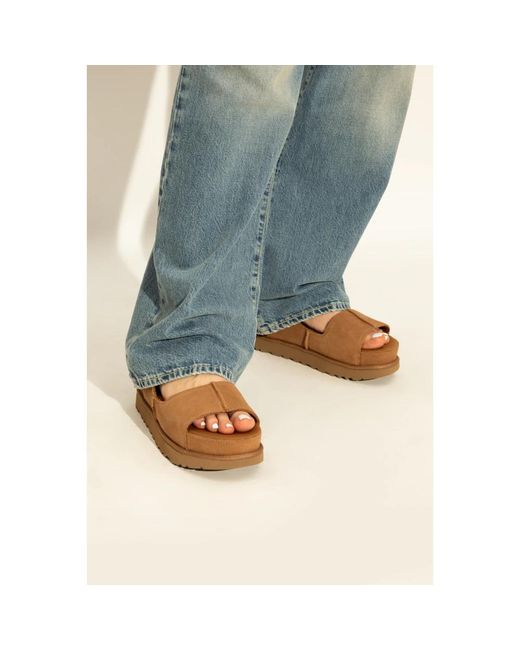 Ugg Schoenen ,Bruin ,Suède Sandalen W Doldenstar Hi in het Brown