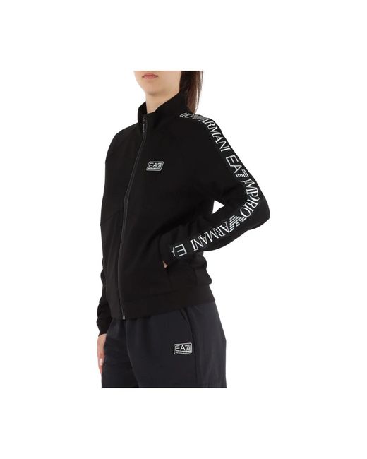 EA7 Black Zip hoodie natural ventus7 baumwolle modal