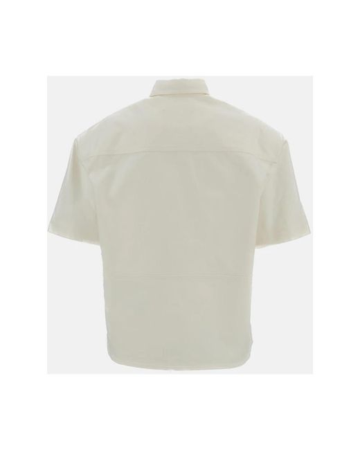 Plan C White Short Sleeve Shirts