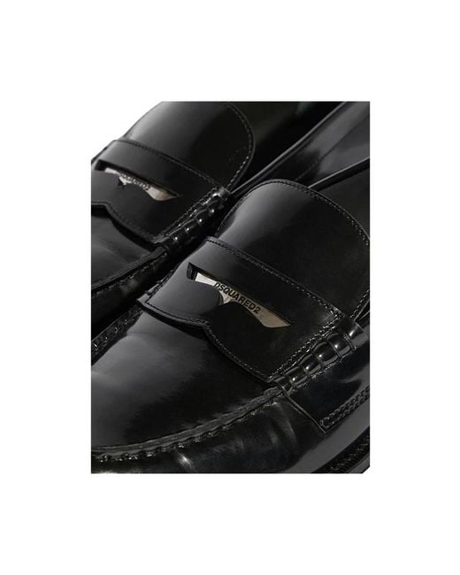 DSquared² Black Loafers for men