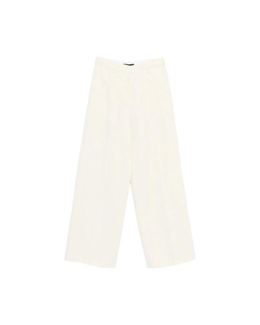 Fabiana Filippi White Wide Trousers