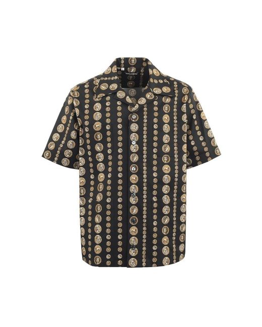 Short Sleeve Shirts Dolce & Gabbana de hombre de color Black