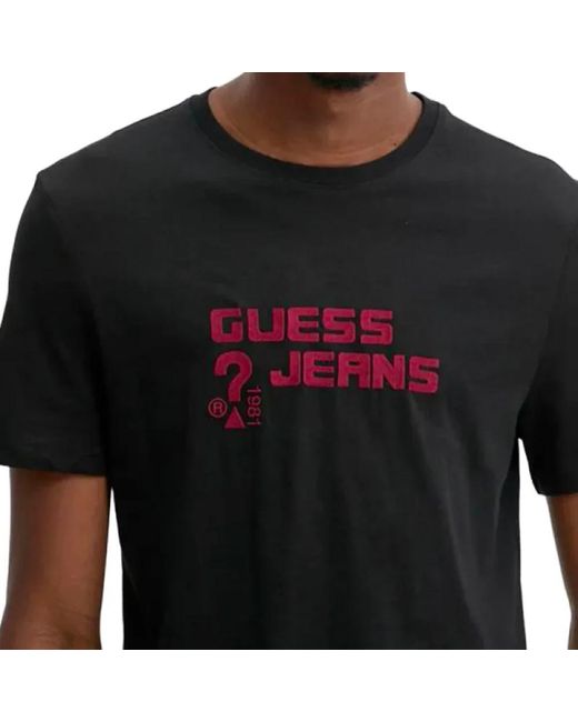 Guess T-Shirts in het Black voor heren