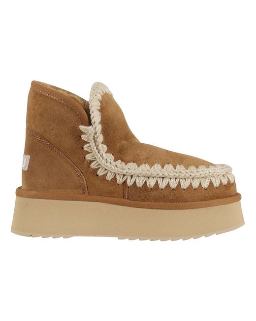 Mou Brown Mini Eskimo Platform Stiefelette