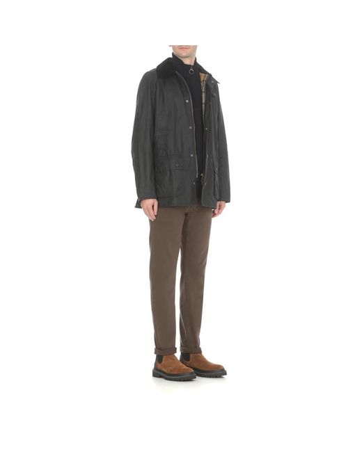 Barbour Jassen ,Blauw ,Katoen Blauwe Gewaxte Katoenen Jas Met Kraag in het Black voor heren