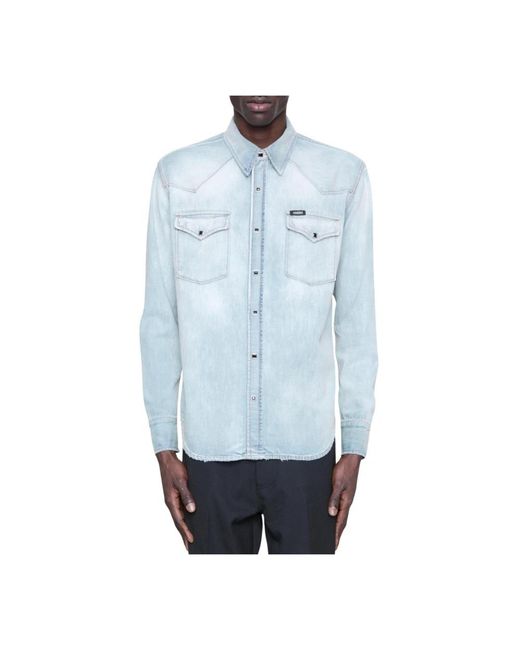 Amiri Blue Denim Shirts for men