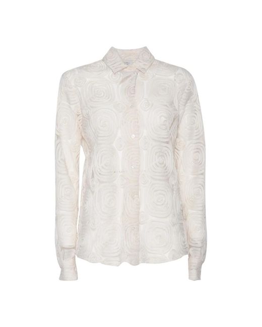 Mazzarelli Overhemden ,Tule Camicia in het White