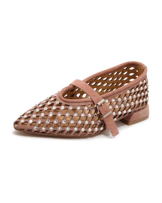 Mimmu Brown Ballerina Shoes