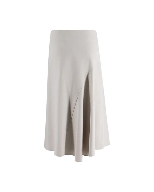 Brunello Cucinelli Gray Midi Skirts