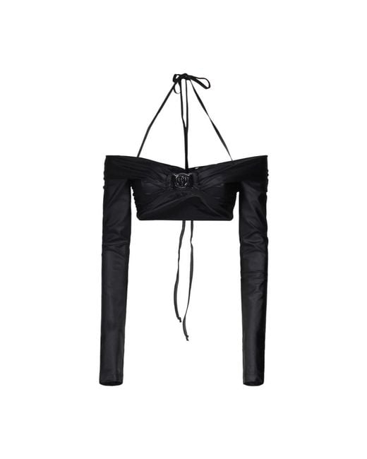 Versace Black Long Sleeve Tops