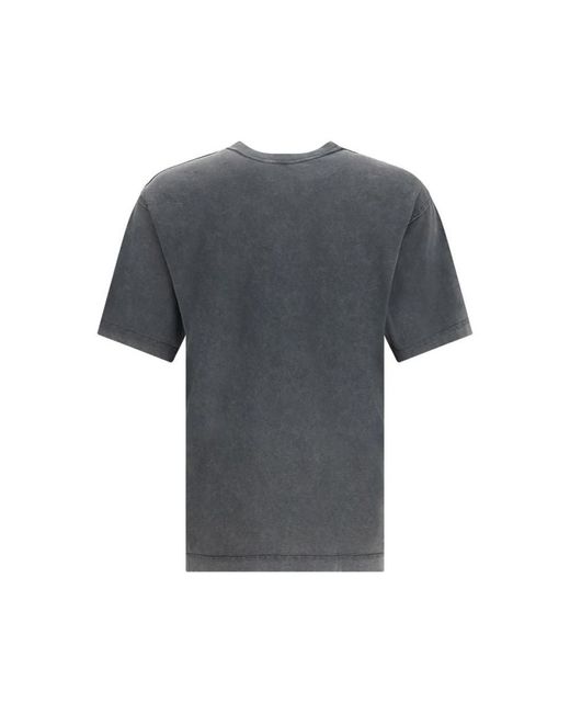 Dolce & Gabbana Gray Cotton T-Shirt With Velvety Logo for men