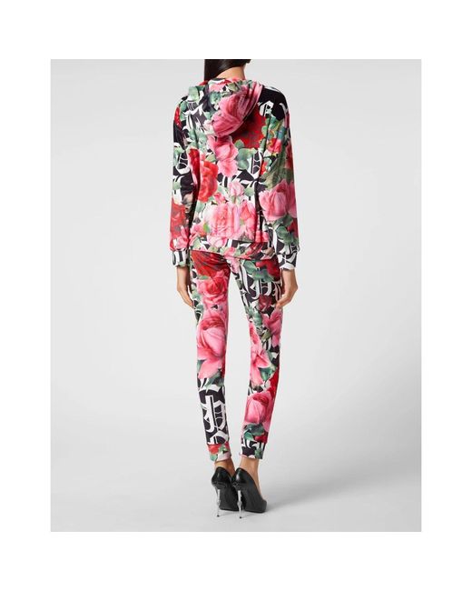 Philipp Plein Jogging Trainingspak: Hoodie & Broek Dark Romance in het Red