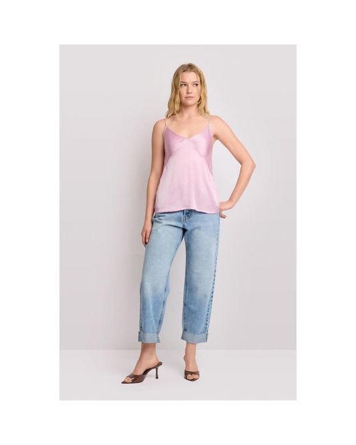 Kocca Red Sleeveless Tops