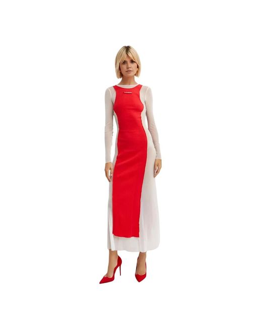 Midi Dresses di Jean Paul Gaultier in Red
