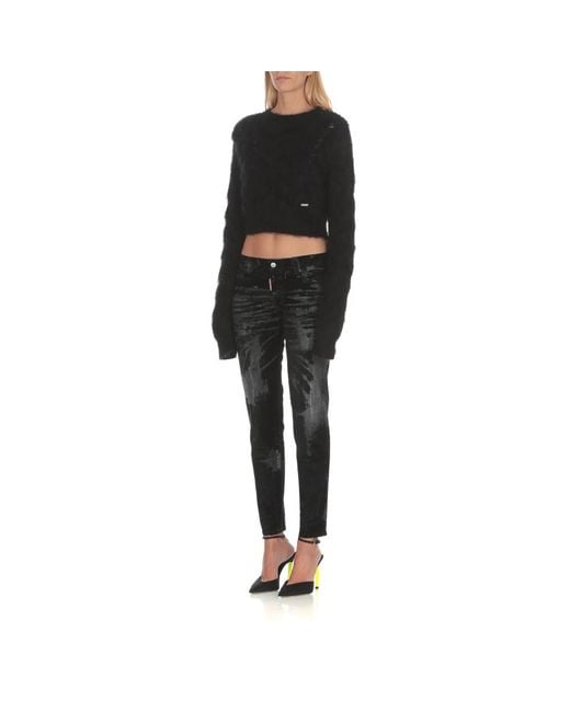 Round-Neck Knitwear DSquared² en coloris Black