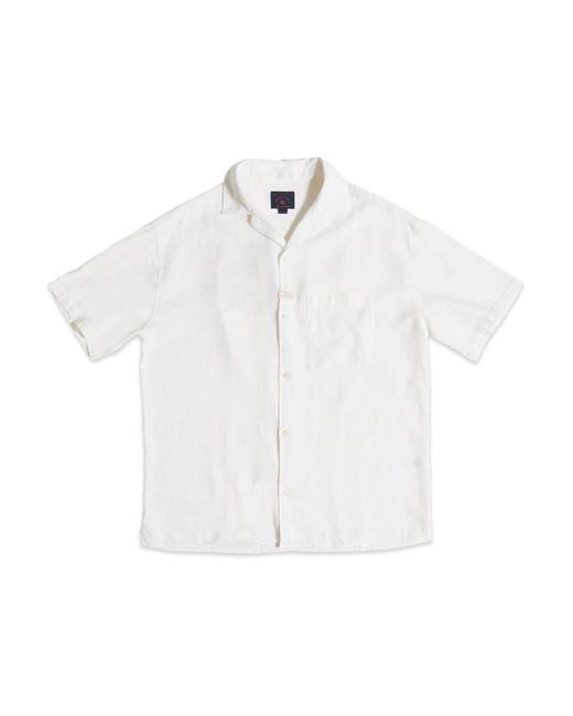 Blue De Gênes White Short Sleeve Shirts for men