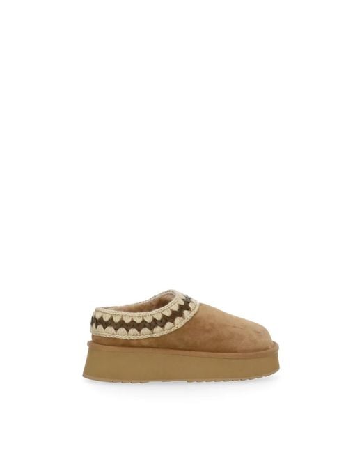 Mou Natural Platform Clog