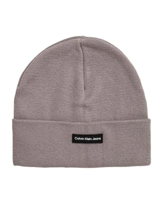 Beanies di Calvin Klein in Gray da Uomo