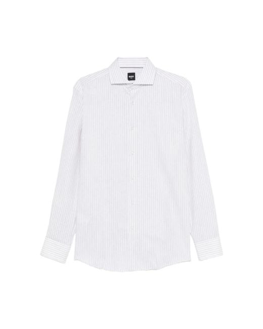 Boss White Formal Shirts for men