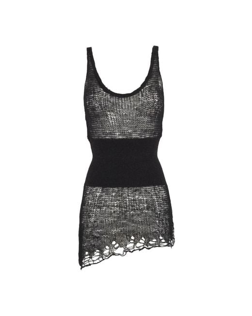 Cortana Black Sleeveless Tops