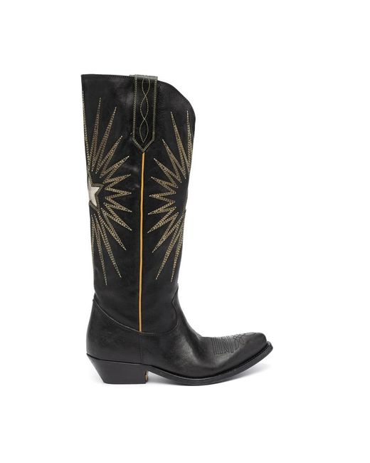 Golden Goose Deluxe Brand Black Cowboy Boots