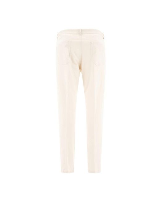 Lardini Witte Broek Regular Fit Verfijnd Ontwerp in het Natural voor heren