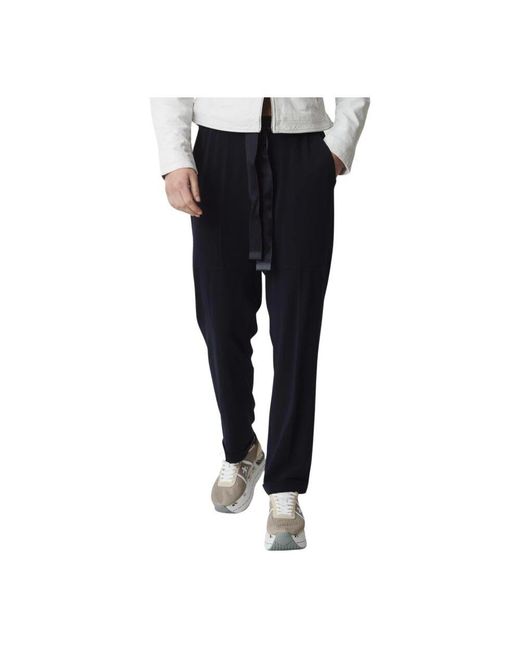 Slim-Fit Trousers Via Masini 80 en coloris Black