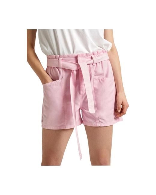 Pepe Jeans Pink Short Shorts