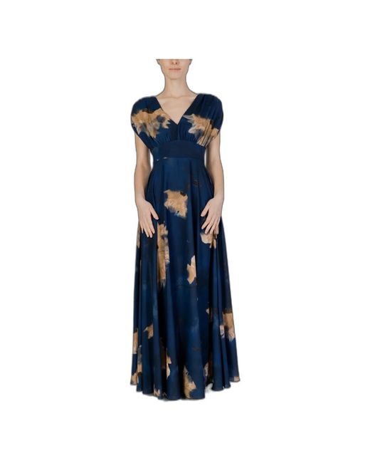 Vestido largo mujer colección primavera/verano Rinascimento de color Blue