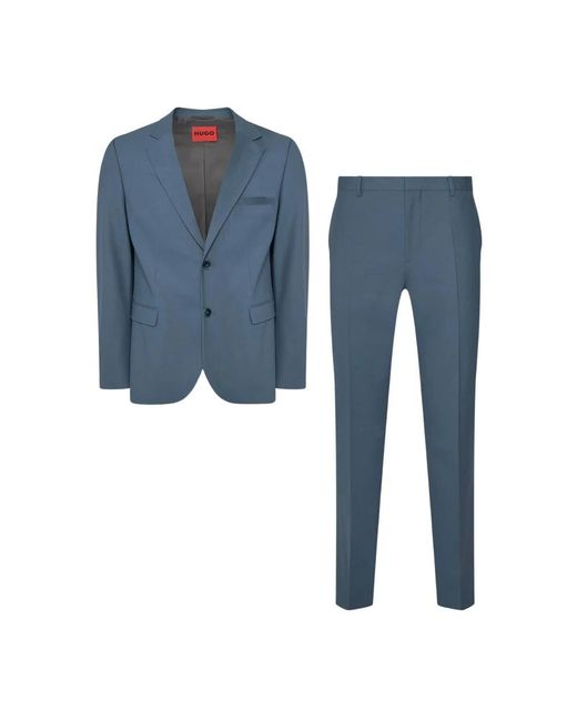 HUGO Single Breasted Suits in het Blue voor heren