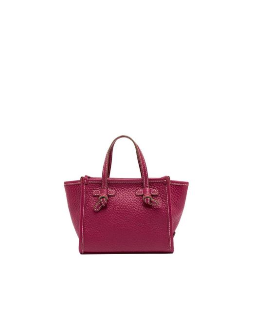 Gianni Chiarini Miss Marcella Leren Mini Handtas in het Purple
