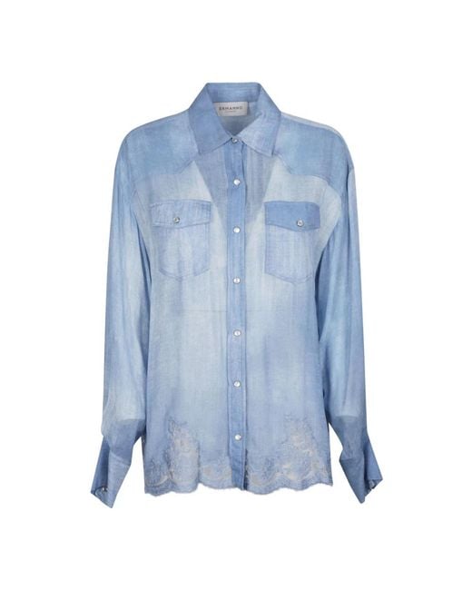 Ermanno Scervino Blue Shirts