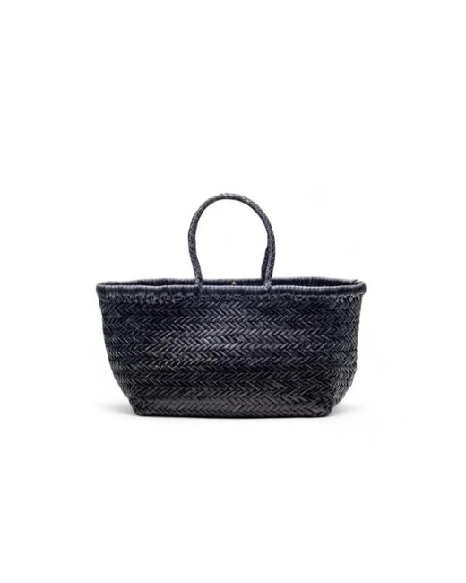 Dragon Diffusion Blue Handgewebte ledertasche