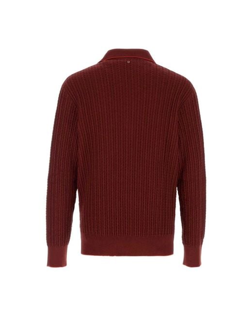 Ferragamo Red V-Neck Knitwear for men