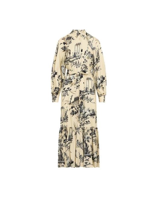 Etro Metallic Shirt Dresses