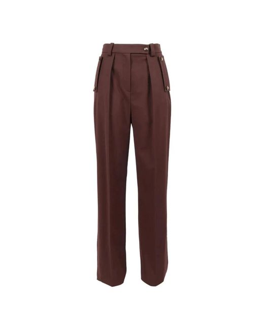 Elisabetta Franchi Brown Tapered Trousers