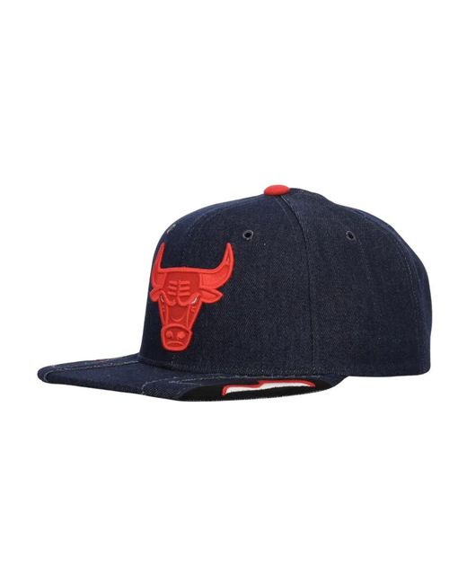 Mitchell & Ness Chicago Bulls Snapback Kappe in Blue für Herren