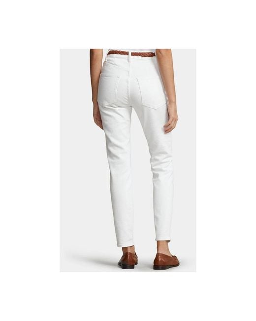Polo Ralph Lauren White Slim-Fit Trousers