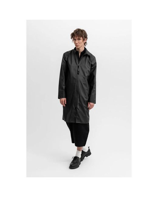 Stutterheim Black Leichte wasserdichte parka
