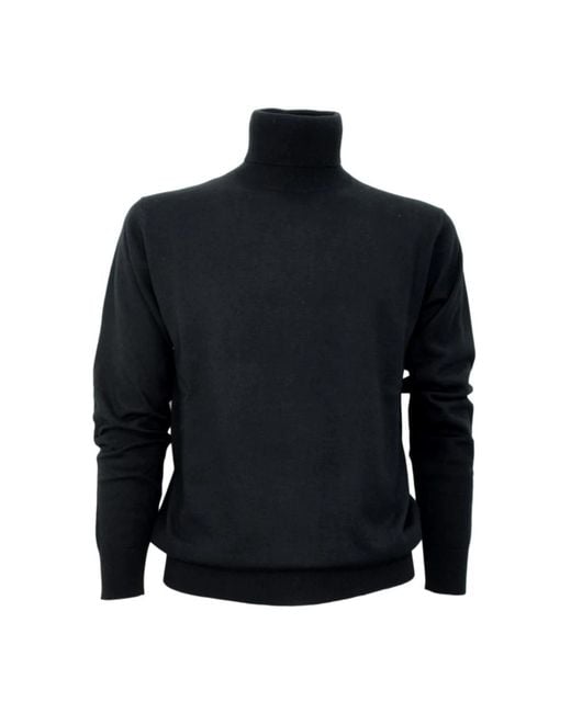 Cashmere Company Black Turtlenecks for men