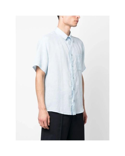 A.P.C. Leinen kurzarmhemd in Blue für Herren