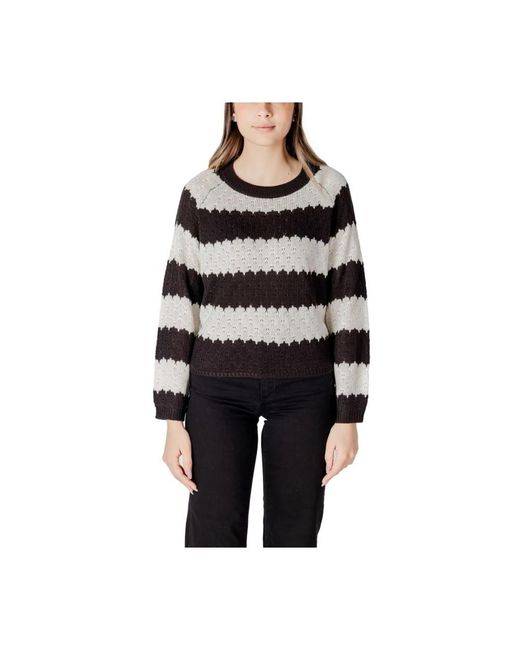 Jacqueline De Yong Black Round-Neck Knitwear