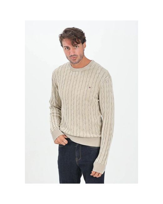 Tommy Hilfiger Natural Round-Neck Knitwear for men