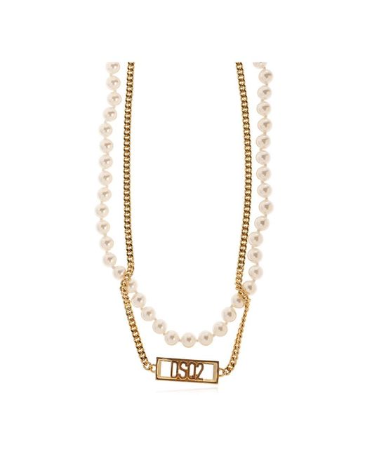 Necklaces di DSquared² in Metallic da Uomo