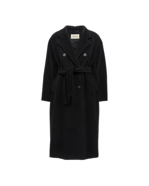 Max Mara Black Belted Coats