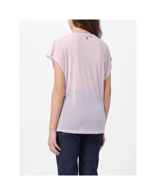 Dondup Klassieke V-Hals Gebreide Top in het Purple