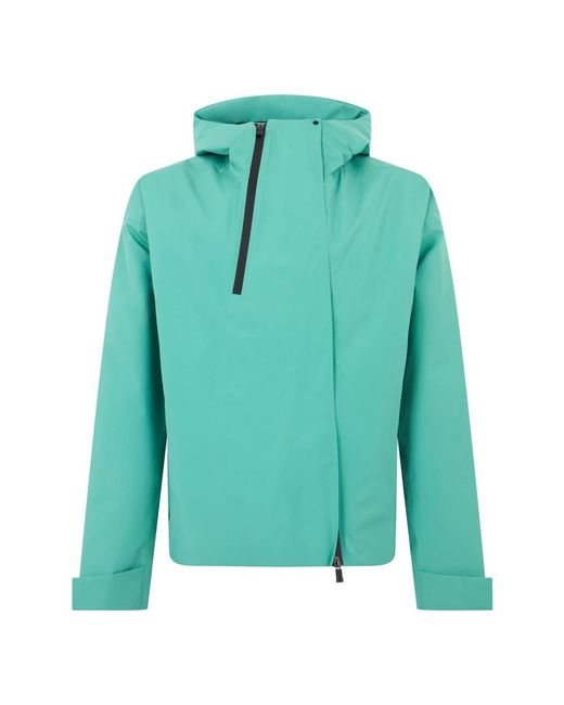 Herno Jassen ,Blauw ,Polyester Windjack Met Rits in het Green voor heren